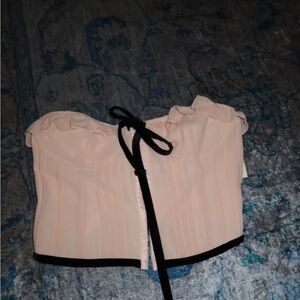 PacSun Pink and Black Crop Top